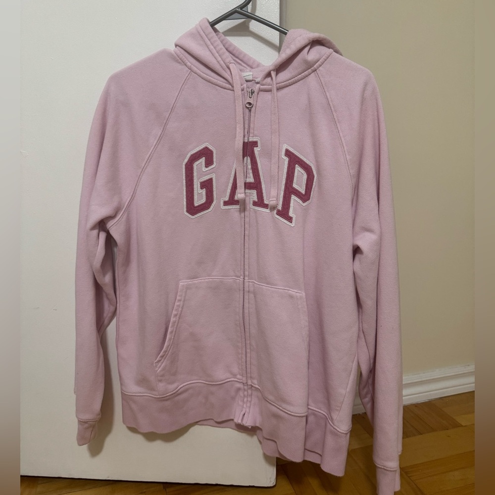 GAP Light Pink Full-Zip Hoodie (KIDS SIZE LARGE)